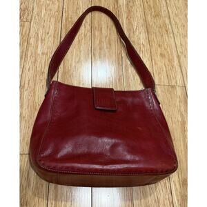 Fossil Women's Genuine Leather Vintage Key Multi-Pockets Red Shoulder Purse